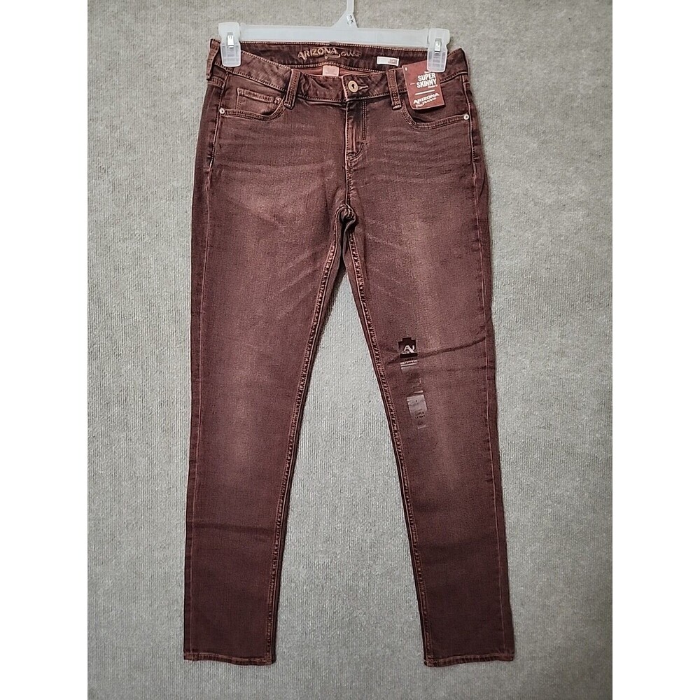 Arizona Super Skinny Jeans Womens 9 Cabrnet Slender Fit Narrow Leg Stretch NEW